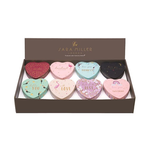 Small Heart Tins - Sara Miller Little Gestures - 8 Ass